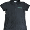 Women's Polo Shirt: Black cotton blend