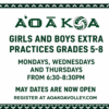 Boys and Girls Practices: 5/04: Grades 5-8: 6:30-8:30pm